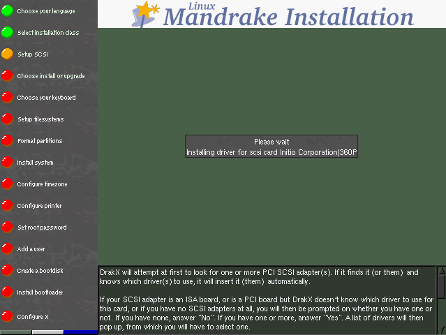 PCI SCSI device detection