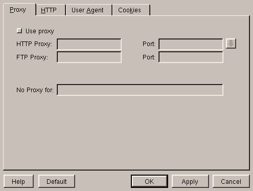 The Proxy tab